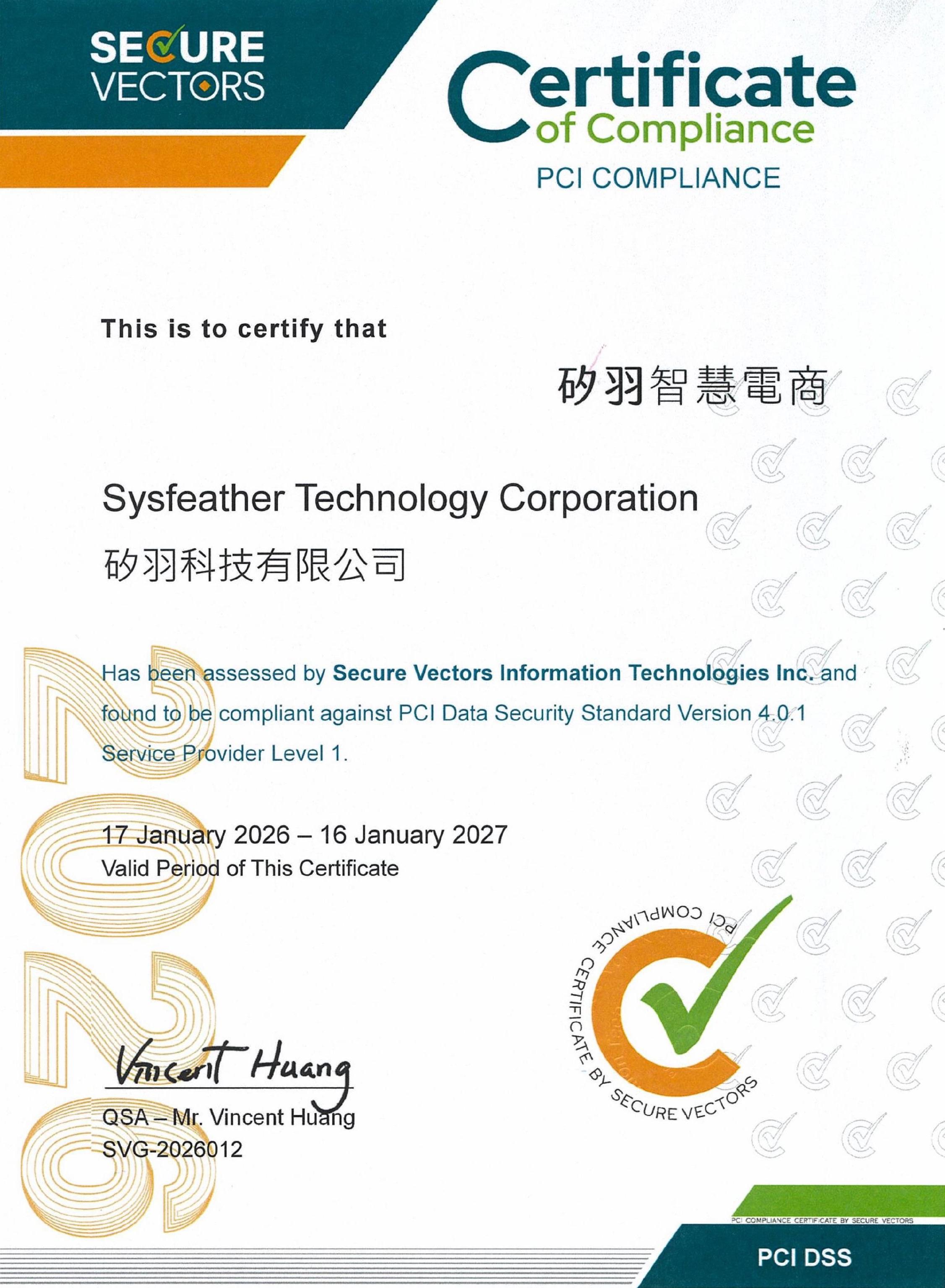 PCI DSS Compliance Statement